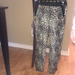 Leopard print joggers with drawstrings